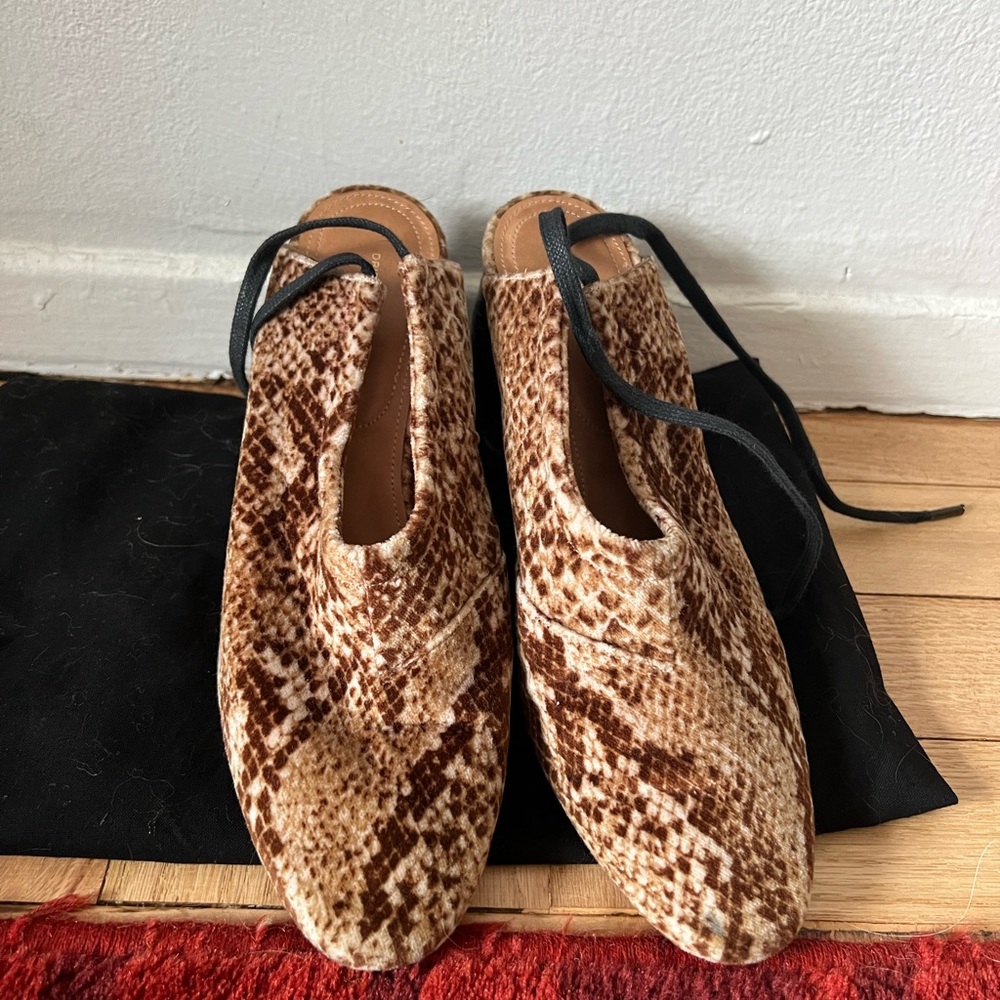 Dries Van Noten Snakeskin Mules